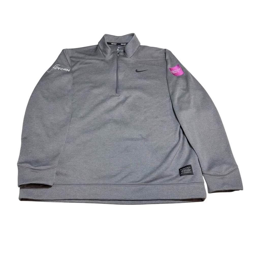 Nike Golf Quarter Zip Size L Gray Pullover Jacket